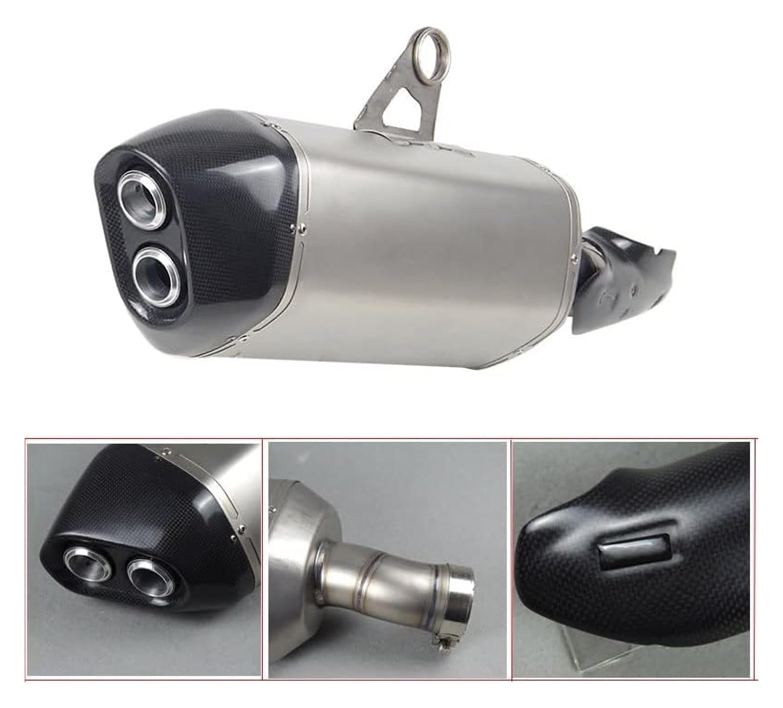 per BMW R1200gs R1250gs Silenziatore di Scarico per Motocicletta Escape con Scudo Termico in Fibra Carbonio E Tubo Db Killer Silenziatore Scarico Tubo