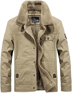[ジュタオピン] メンズ フライトジャケット 厚手 綿 ゆったり おしゃれ 裏ボアジャケット アウター ブルゾン ミリタリー ジャケット ジャンパー 春服 防寒 冬服 秋冬 暖かい 防風 カジュアル