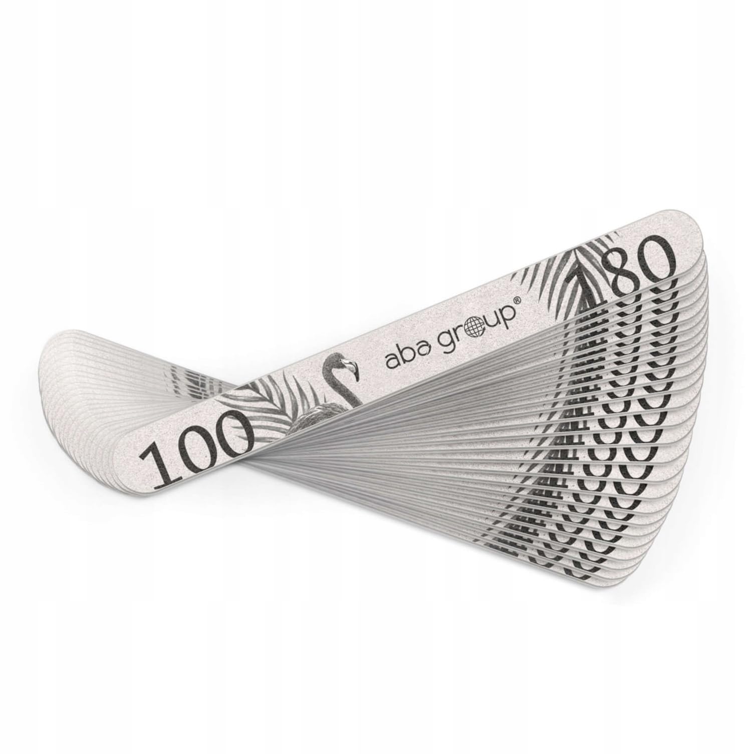 Aba Group Nagelfeile Set Professional - Doppelseitig Nagelfeilen für Gel Nail Nail Pfeile Slim (2 mm) 25 Stück - Feilen für Gel Nose Grade 100/180 - Nail Care and Styling Tool - Straight Shape