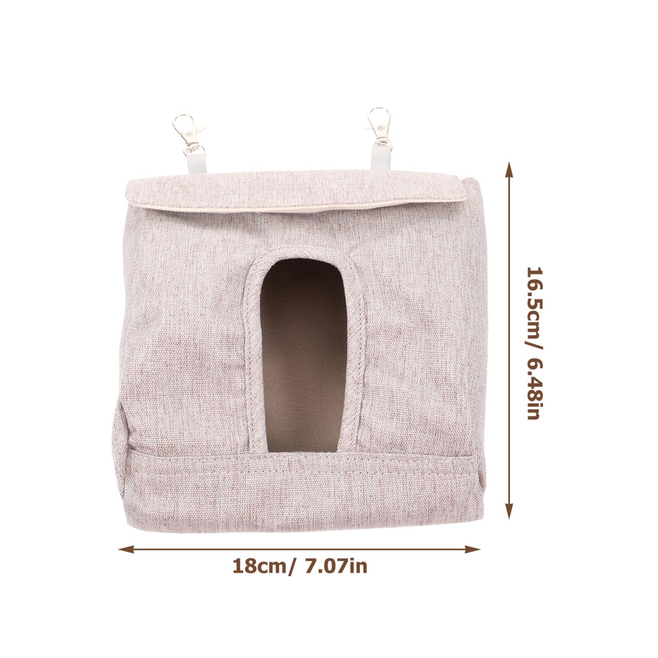 Balacoo Rabbit Hay Feeder, Guinea Pig Hay Bag Hanging Rabbit Feeder Storage for Guinea Pig, Bunny, Chinchillas, Hamsters and Small Pets and Animals (Grey, M) - image 3