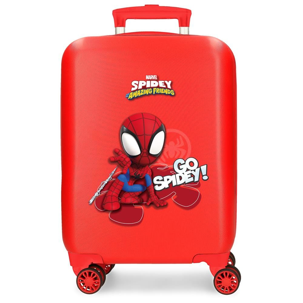 Marvel Joumma Marvel Go Spidey Maleta de Cabina Rojo 33x50x20 cms Rígida ABS Cierre de combinación Lateral 28,4L 2 kgs 4 Ruedas Dobles Equipaje Mano