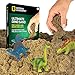 NATIONAL GEOGRAPHIC Ultimate Dinosaur Play Sand - 2 Lbs. of Sand, 6 Molds, 6 Figures & Activity Tray, Jurassic Planet