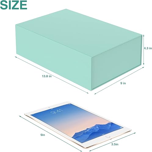 Miniatura 3 de HavrePac Paquete de 6 cajas de regalo grandes de 13.8 x 9 x 4.3 pulgadas, cajas de regalo de lujo con tapas, caja de regalo con cierre magnético