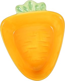 Zerodeko Carrot Shaped Ceramic Food Bowl for Snacks Dried Fruits Candy Multi-function Serving Dish for Parties Home Use Microwave Oven Safe for Entertaining