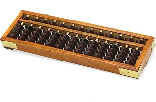1PCS Chinese Traditional Abacus-Wooden Math Calculate Tool Calculater Pupil Arithmetic Kit(Brown)