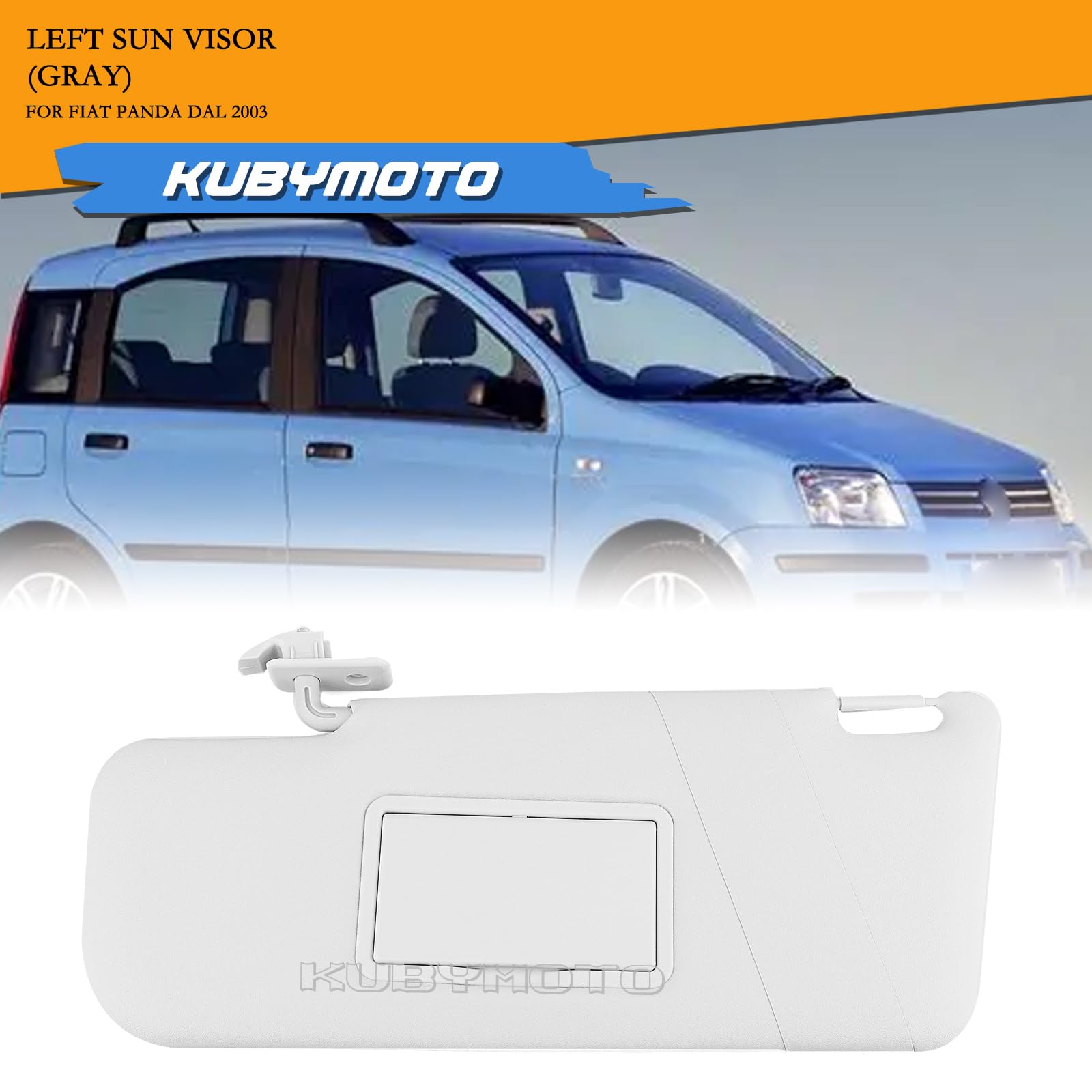 735362729 - Parasol para interior de coche, izquierda/derecha, para Fiat Panda Dal 2003, color gris