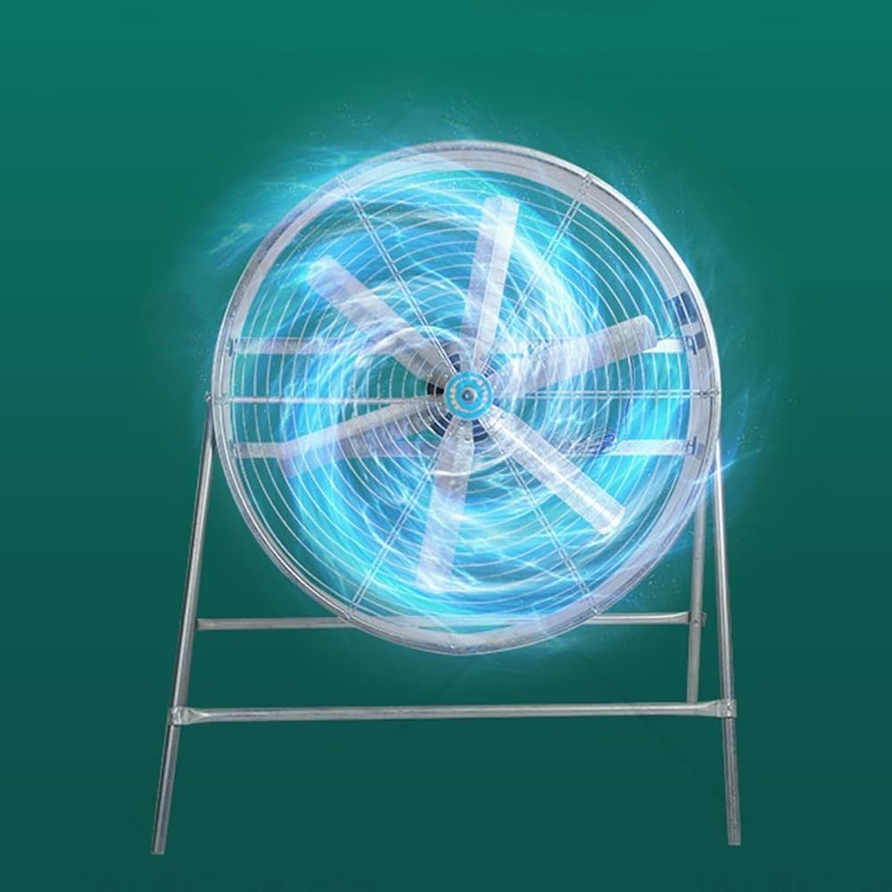 Robuster Standventilator, einstellbare Geschwindigkeit, großer Luftstrom, leistungsstarke Kühlung für Fabrik, Landwirtschaft und landwirtschaftliche Nutzung