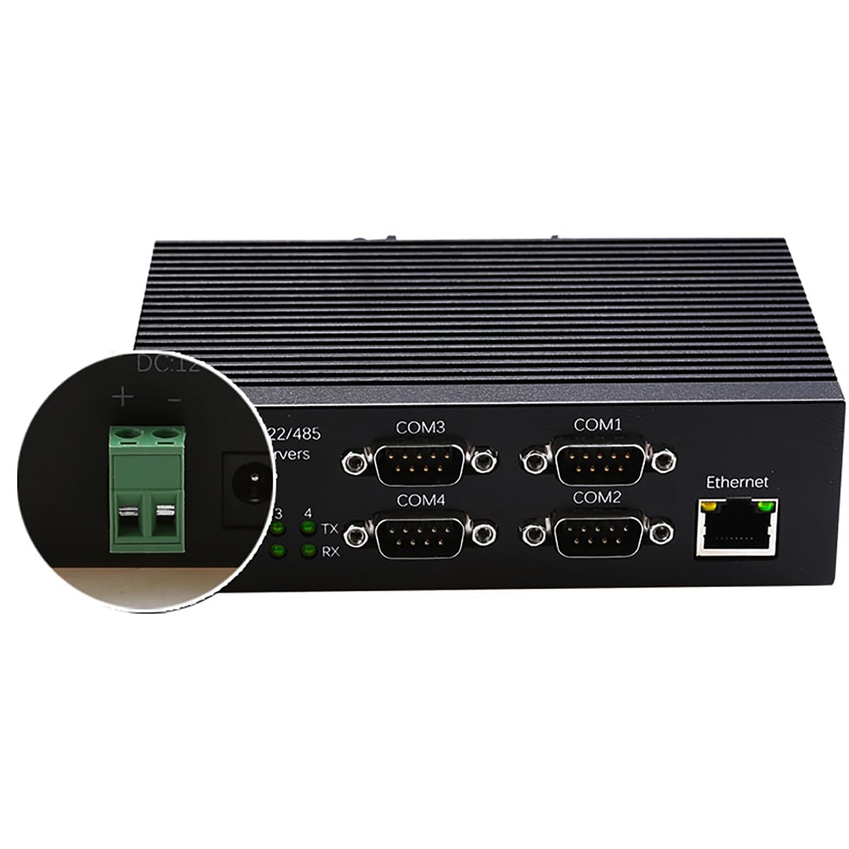 4 Porte RS485 RS232 RS422 Server Dispositivo Seriale Montaggio su Guida DIN Convertitore Ethernet Industriale 10 100Mbps Multi Protocollo Seriale al Modulo di Rete