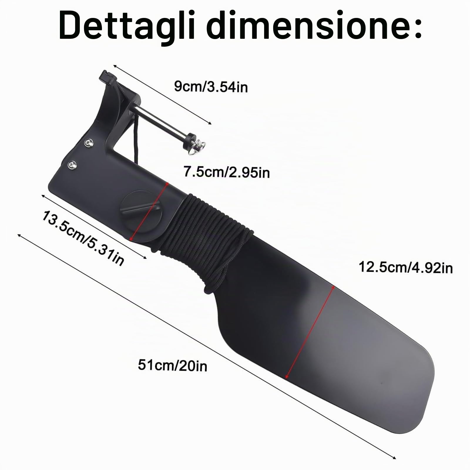 Kit timone per kayak, sistema di controllo della direzione del timone per canoa, kayak, sistema di sterzo, sistema di sterzo per kayak, barche da pesca, moto d'acqua