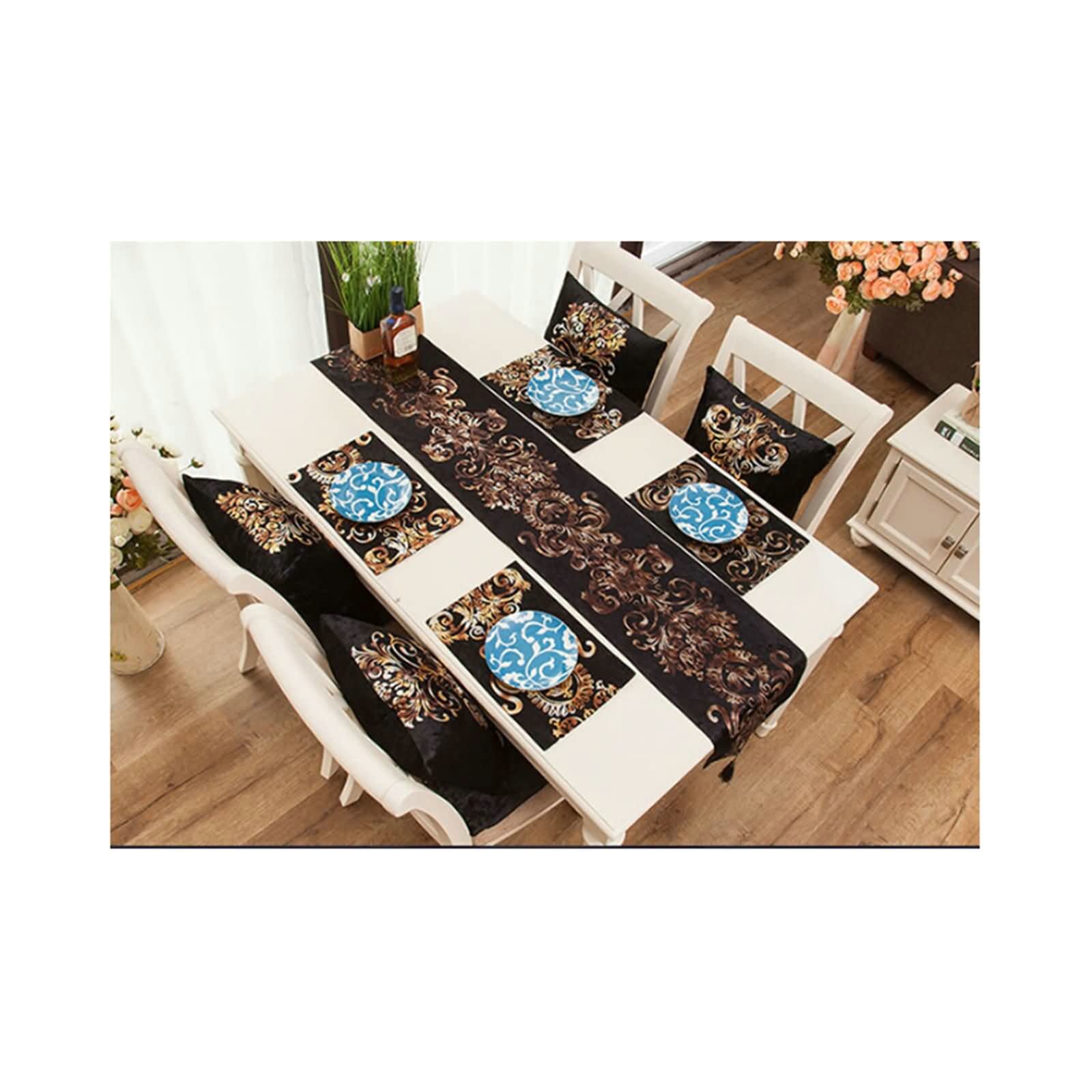 Chemin de table automne fleurs vintage pour éviter une table triste