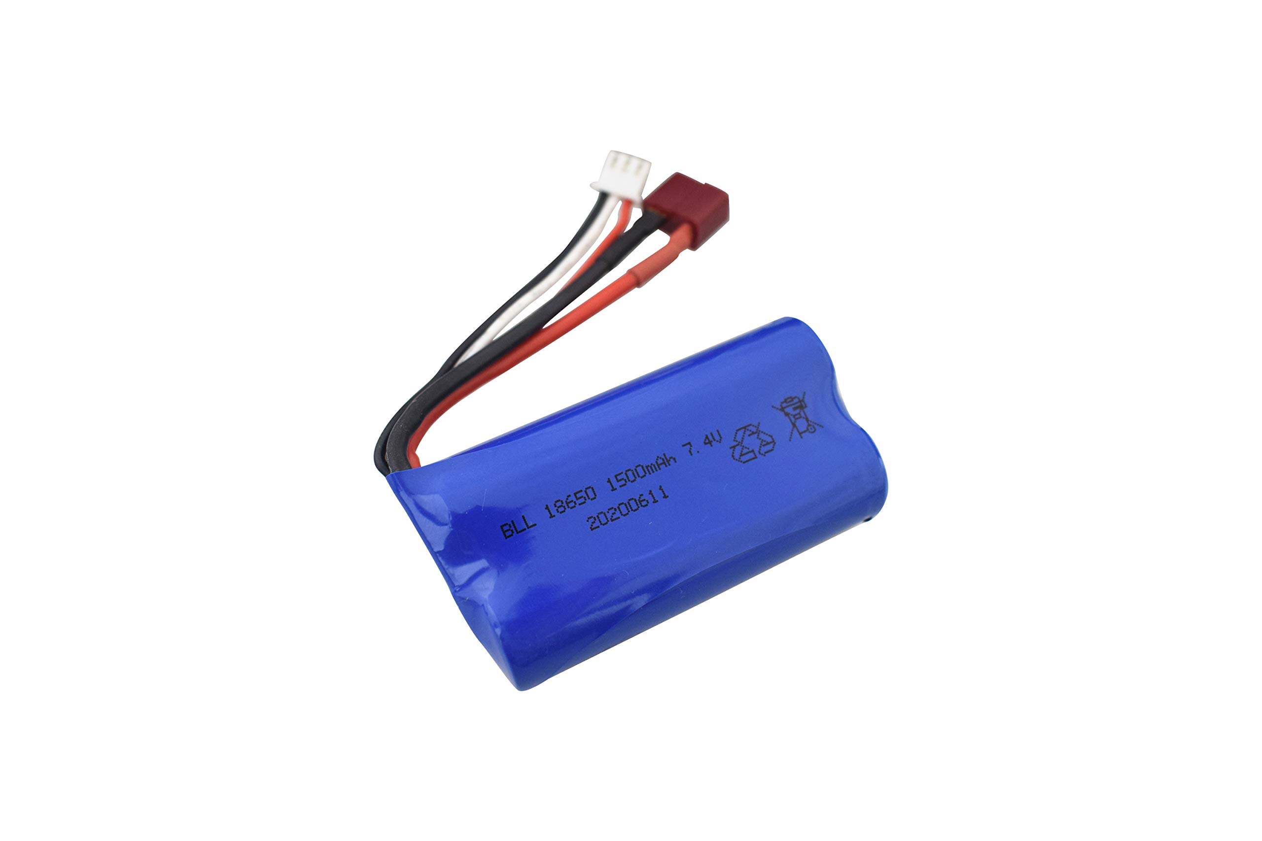 Fytoo 3-Pack 7.4V 1500mAh LiPo Batteries With 1-to-3 Charging Cable For WLtoys RC Cars & Boats 3 thumbnail image