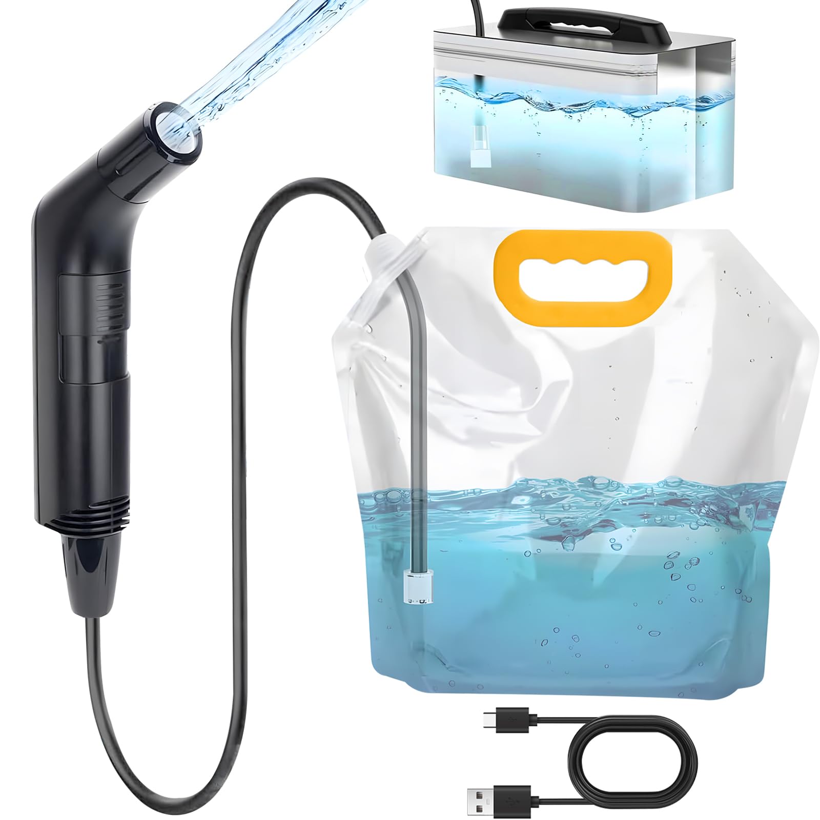 Portable Bidet Sprayer, Handheld Electric Bidet Sprayer Kit, Rechargeable Travel Bidet Sprayer with 2.3L Water Tank for Hygiene Cleaning, Toilet Baby Care and Postpartum (Accompany Bag 2.5L )