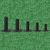 LOVMEAD Golf Tees Gummi Kurz Lang Golftees Driving Range Tee Gemischt Set Wert 5 10 Stück, Übungs Golftee Training Wintertees Holder 38 57 70 76 80 mm für Übungsmatte (Schwarz-5 Stück)