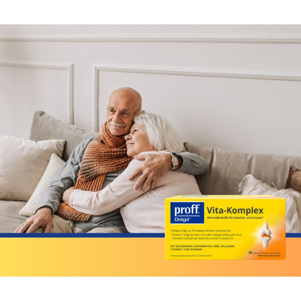 Proff Dolgit Vita-Komplex Pulver für Knochen und Knorpel mit Orangen-Geschmack, 30 St. Beutel