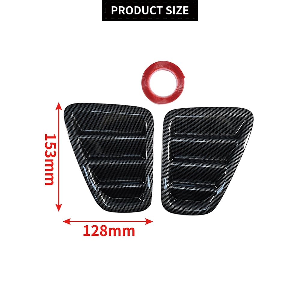 Cache d'enjoliveur de feu arrière de voiture compatible avec Fiat 500 Abarth 595 695 2016-2024, accessoire extérieur ABS (fibre de carbone)