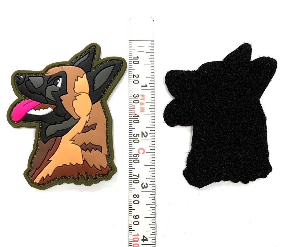 TUFF K9 Tupelo PVC Patch 3" Tall PVC Patch with Hook and Loop Fastener Police Dog Patch