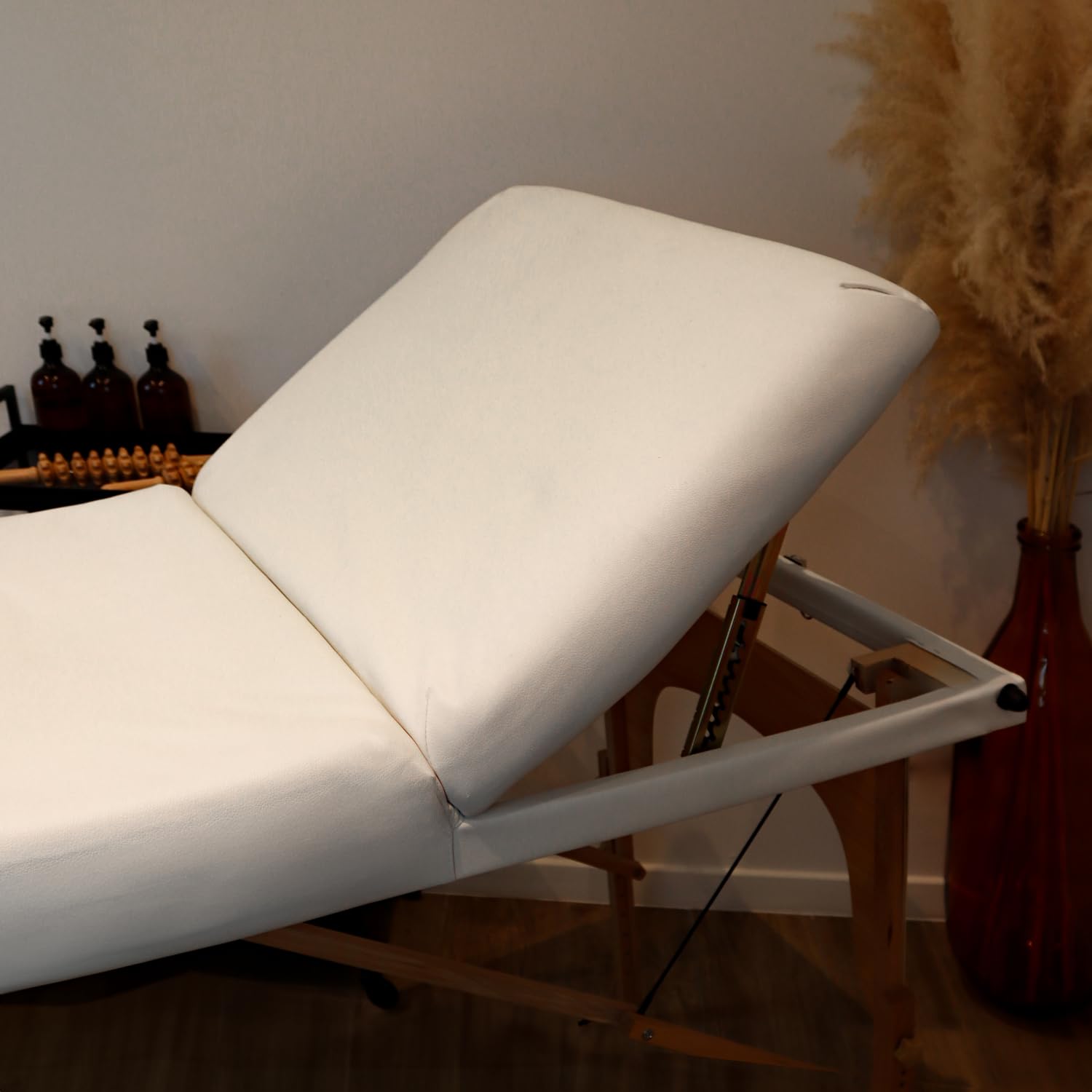 Vivezen - Table de Massage Pliante 3 Zones en Bois avec Panneau Reiki + Accessoires et Housse de Transport - Plusieurs Coloris