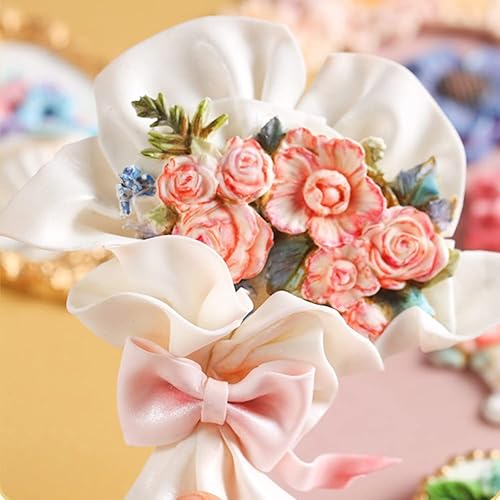 Miniatura 8 de KALAIEN Molde de silicona para fondant de girasol, 4 unidades, para decoración de pasteles, chocolate, caramelo, azúcar, bricolaje, pasta de goma de