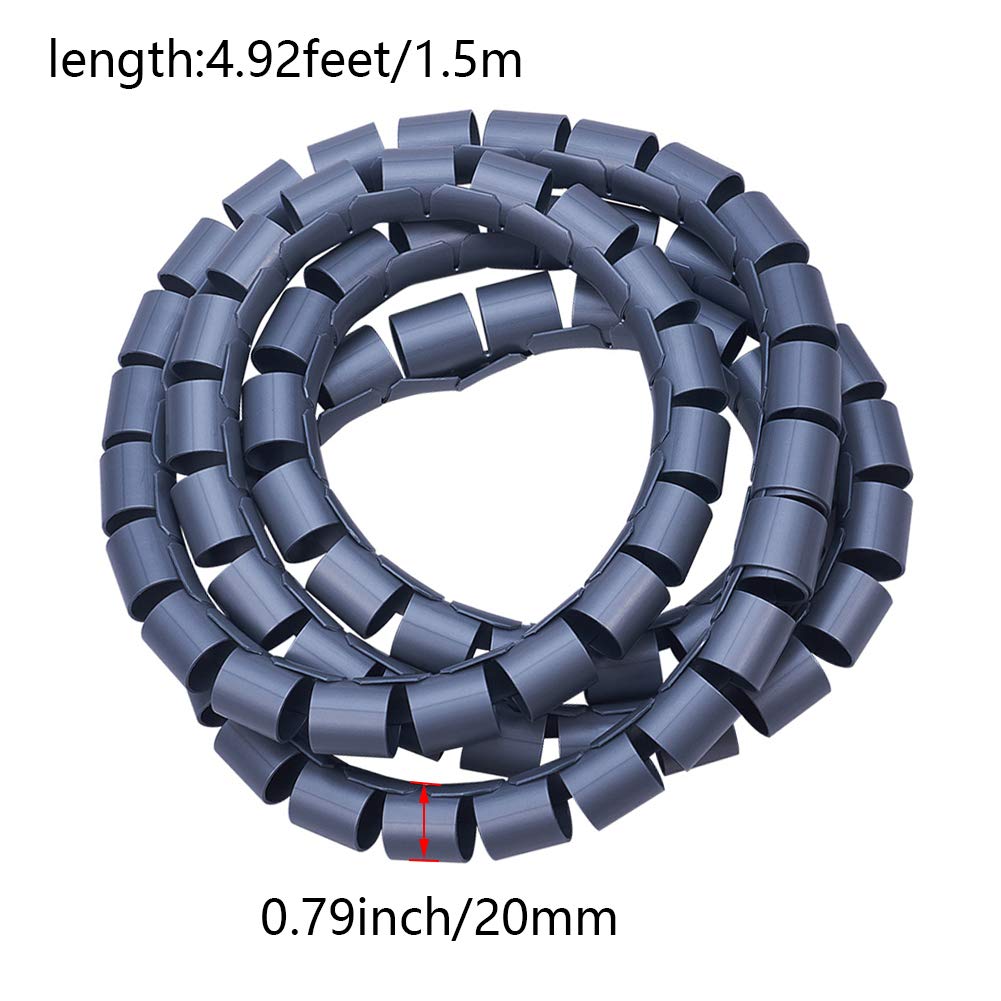 Spiralkabelhülle 2 Meter 22mm - Flexible Kabelorganiser Gelb