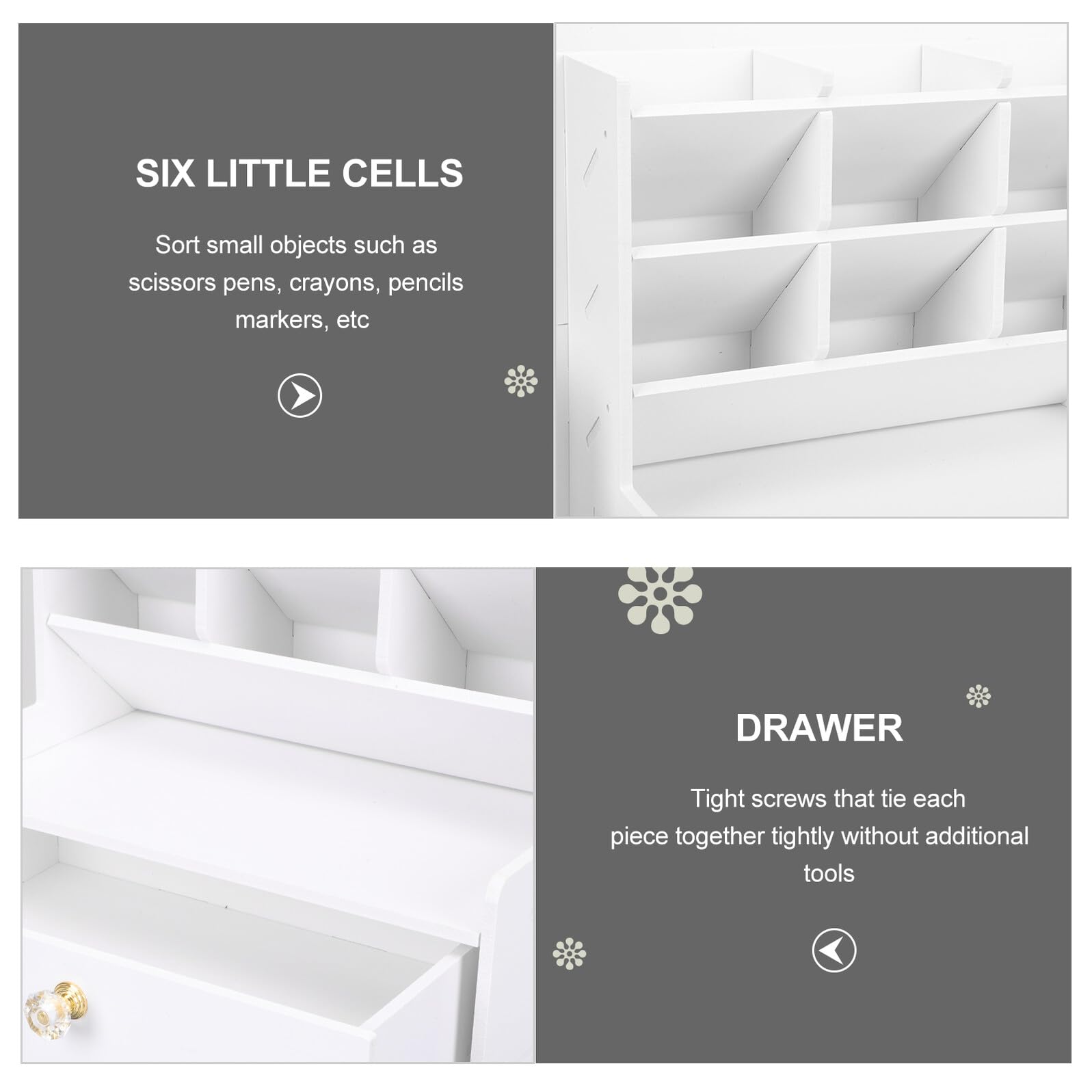 Porta Penne da Scrivania Multifunzione Organizer Multi-strato per Cancelleria Contenitore Versatile per Penne Matite e Telecomandi Design Semplice ed Elegante per Casa e Ufficio