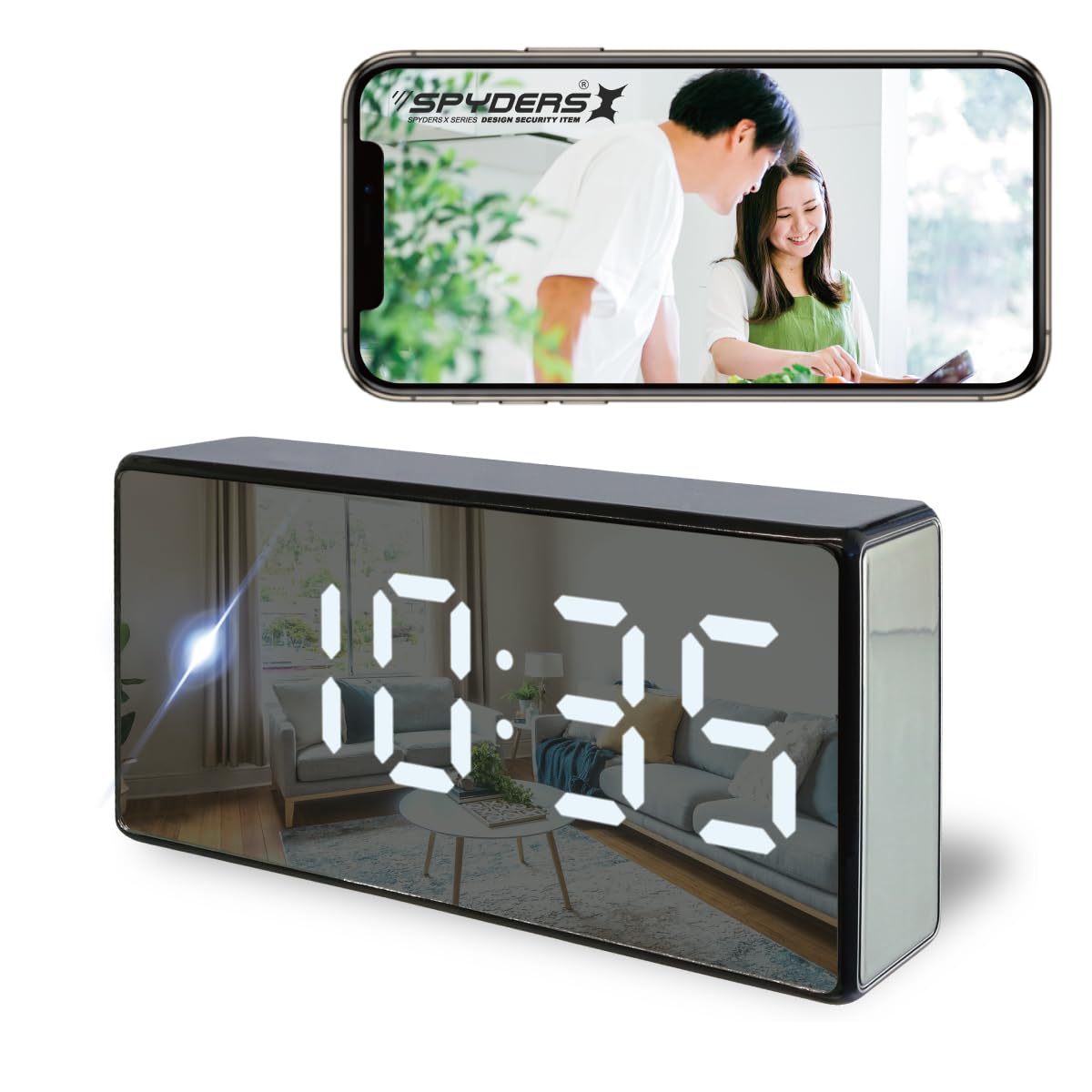 Amazon.co.jp: スパイダーズエックス(SPYDERSX) 1080P 置時計型スパイ