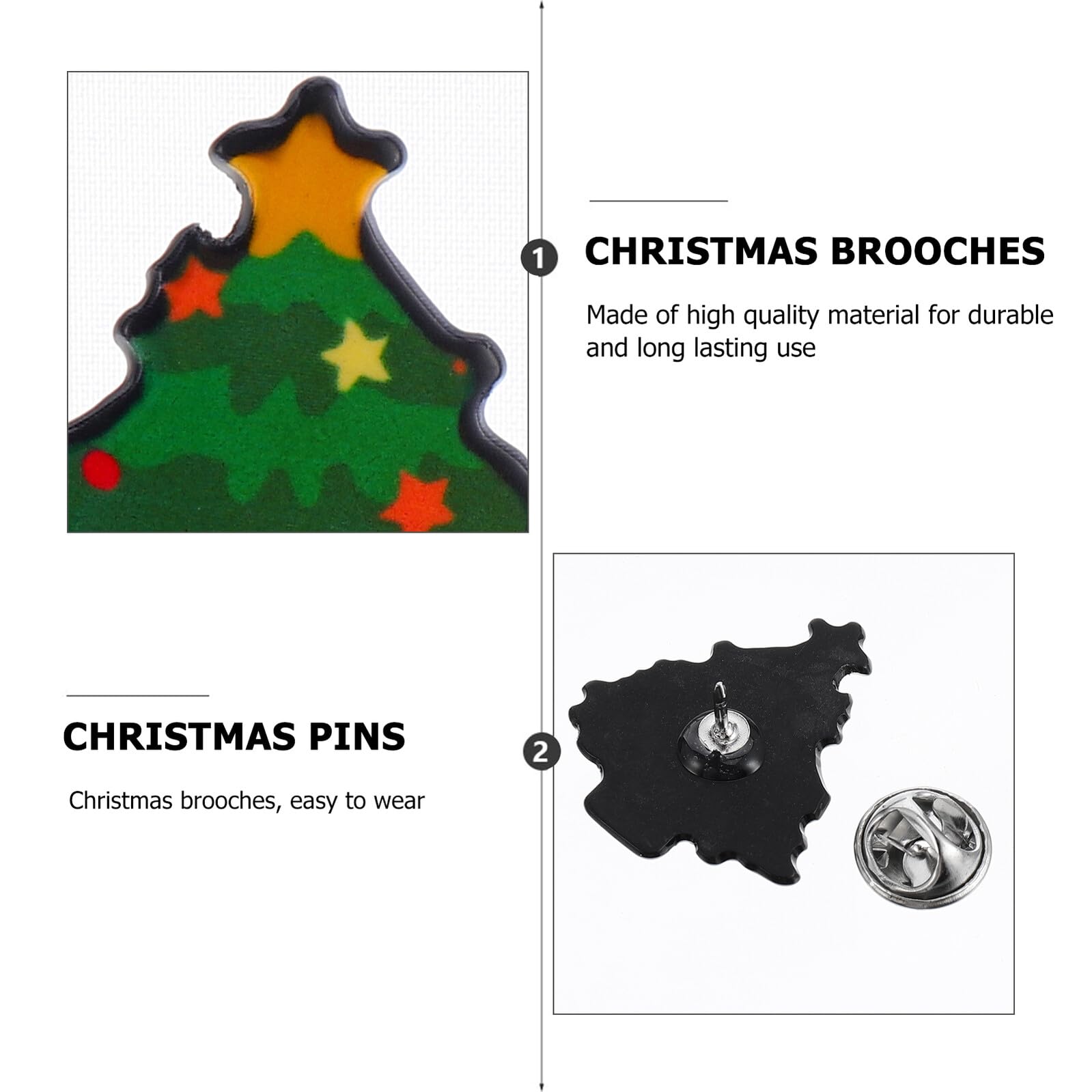 BESPORTBLE 8 Broches Navideños Decorativos Diseño Especial para Fiestas de Navidad Varios estilos