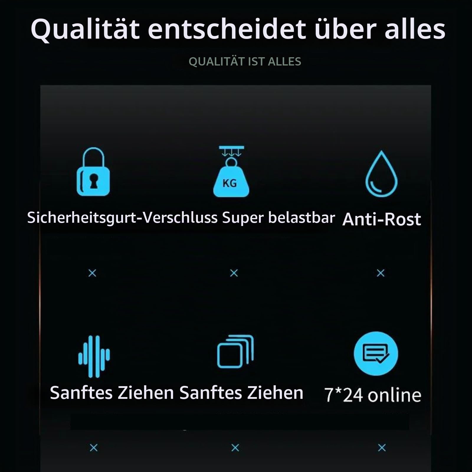 Schienen Für Schubladen,Schwerlastauszug 600mm,24 Zoll,60cm Lang,Mit Schloss,120kg Belastbarkeit,Vollauszug Kugelgelagert,Geeignet Für Schubladen Etc.,1 Paar