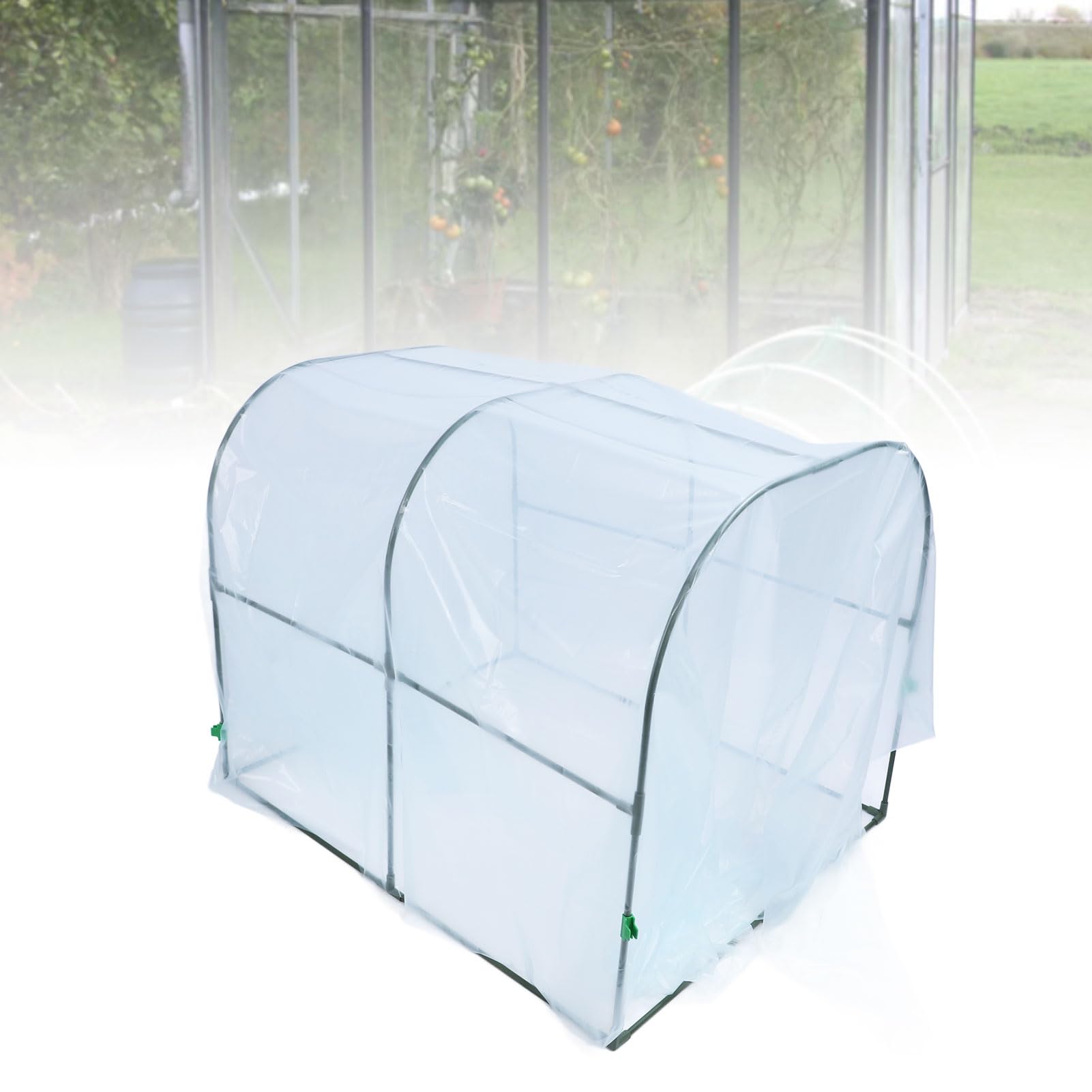 Mini Invernadero Portátil, Tienda de Campaña Exterior Resistente para el Crecimiento de Plantas, Resistente a los Rayos UV, Juego de 50 Piezas, Ideal para Uso en el Hogar y el Jardín (80*200cm)