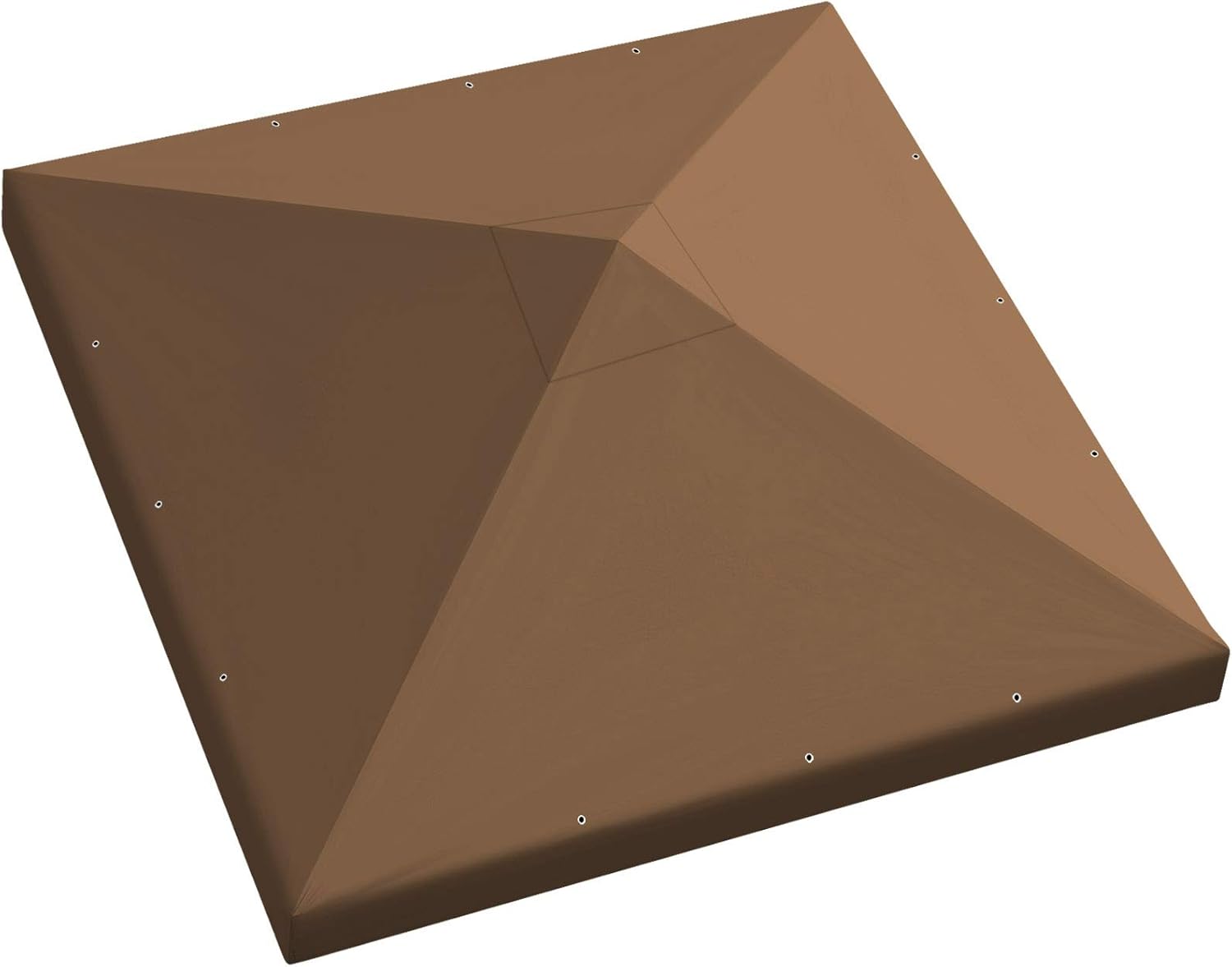 BenefitUSA Replacement Top Cover for 10'X10' Gazebo Canopy Patio Pavilion Sunshade Plyester Single Tier (Brown)