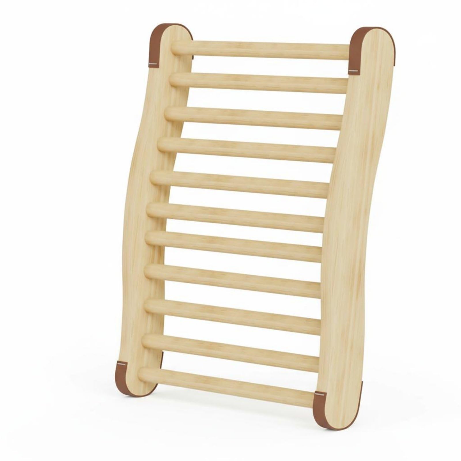 Wave-Pattern Wooden Sauna Backrest Heat-Resistant Sauna Chair Back Support Ergonomic Wavy Wood Backrest Non-Slip for Steam Room, Varnish | Home & Garden | Yard Garden & Outdoor Living-image-26