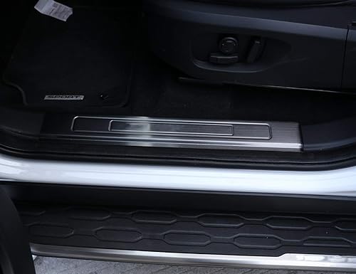 Miniatura 3 de YIWANG Cubierta protectora de umbral de umbral de acero inoxidable 304 para el interior de la puerta, 4 piezas para Land Rover Discovery Sport 7