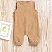 Mini honey Infant Toddler Baby Girls Boys Navy/Brown Button up Sleeveless Romper Jumpsuit Shorts Summer Outfit Clothes