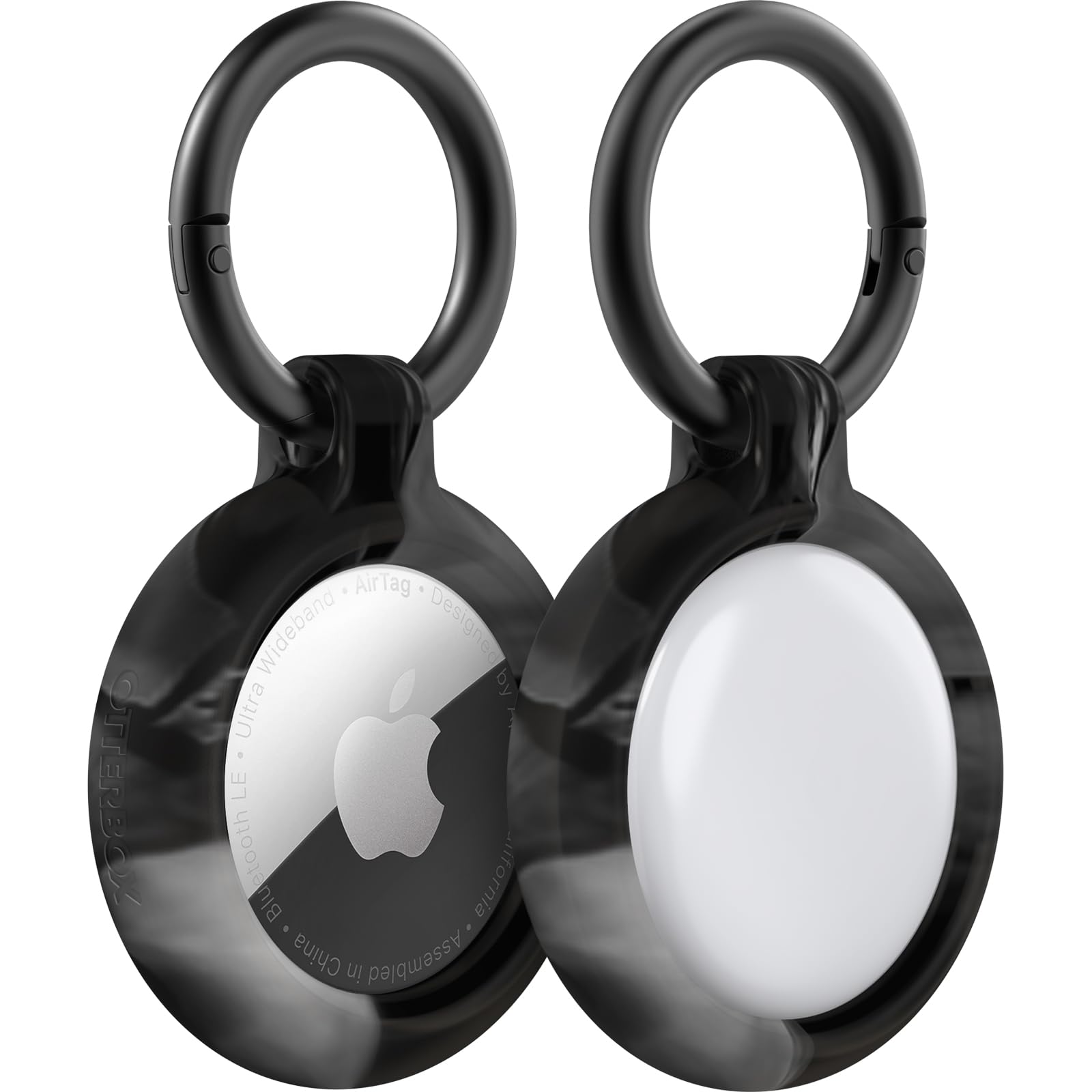 OtterBox Case for Apple AirTag - Secure & Protective Holder, Easy Installation & Snug Fit, Incudes Durable Carabiners (Argent)