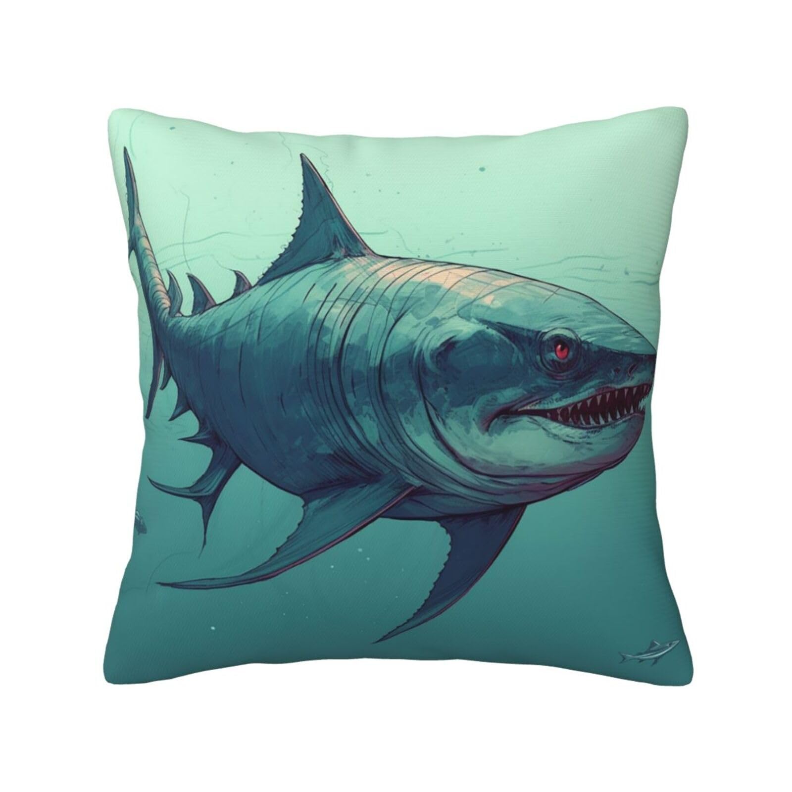 FodPand Long Fish Throw Pillow Covers 20"X20" Super Soft Cozy Pillows Case Morden Decorative Cushion Cover for Sofa Couch Bed Home Decor