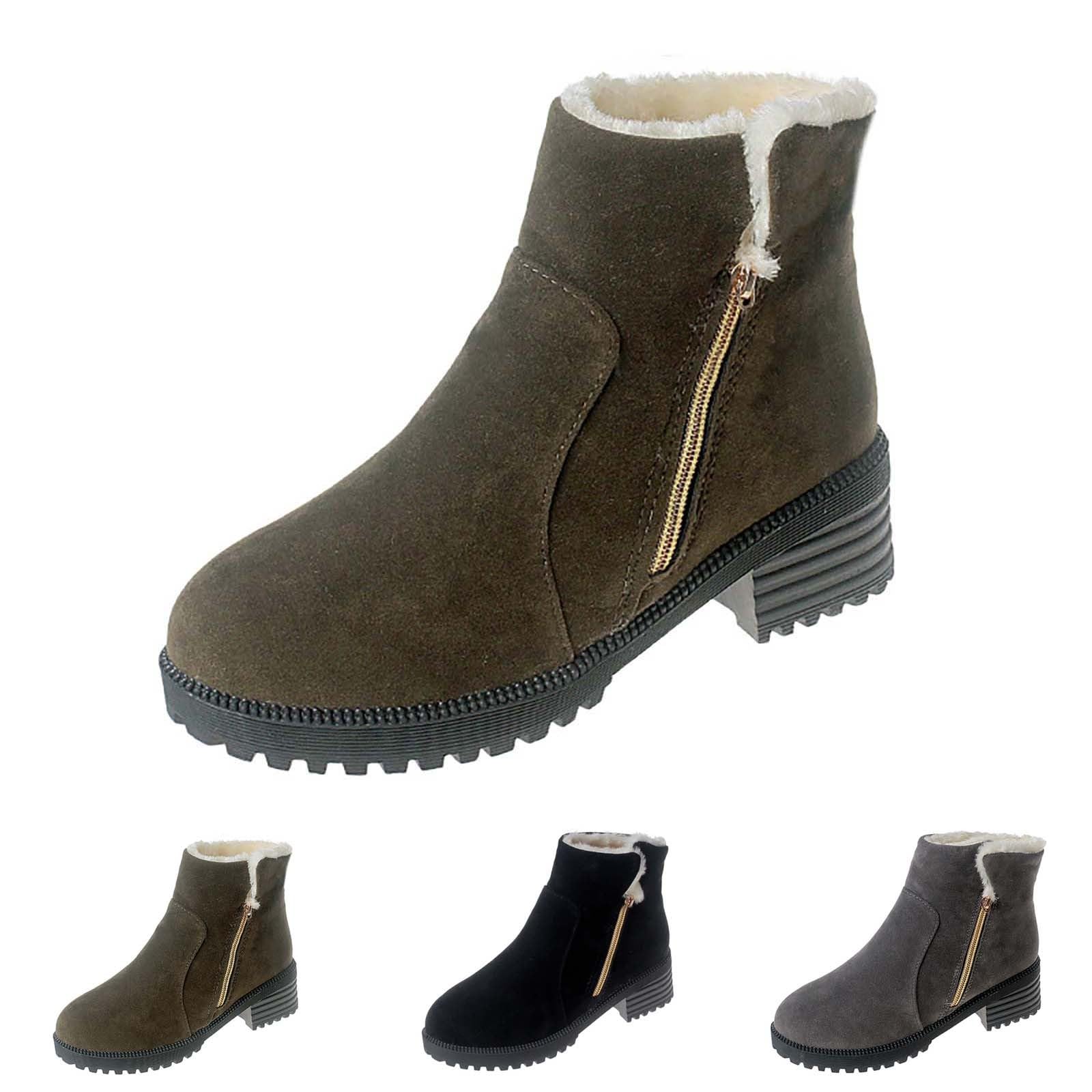 Cocila Botas Cálidas Y Acolchadas Para Mujer, Otoño E Invierno De Tacón Mujer Vaqueras Altas Piel Planas Botines Color Camel Planos Militares Montaña Schekers Ancho Especial Sapatos La Nieve