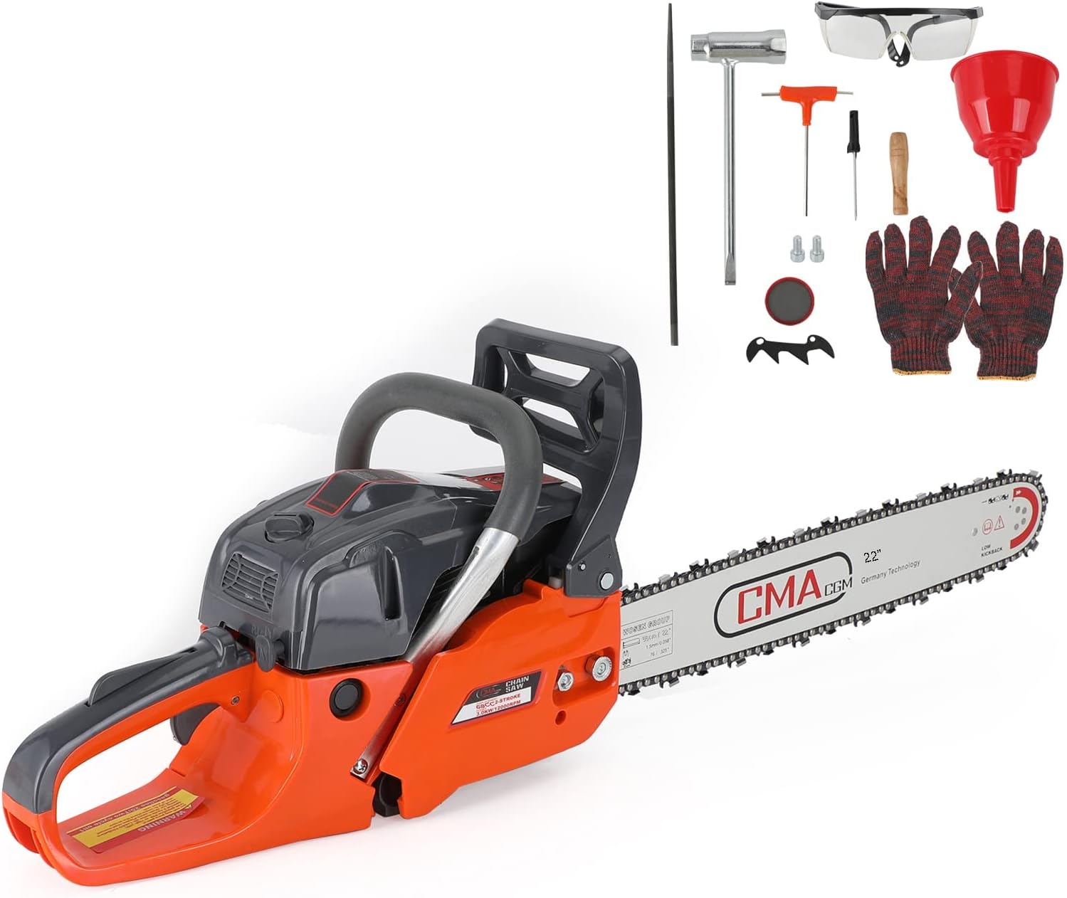Topteng Gas Chainsaw 22 Inch 68cc, Chainsaw Gas Powered