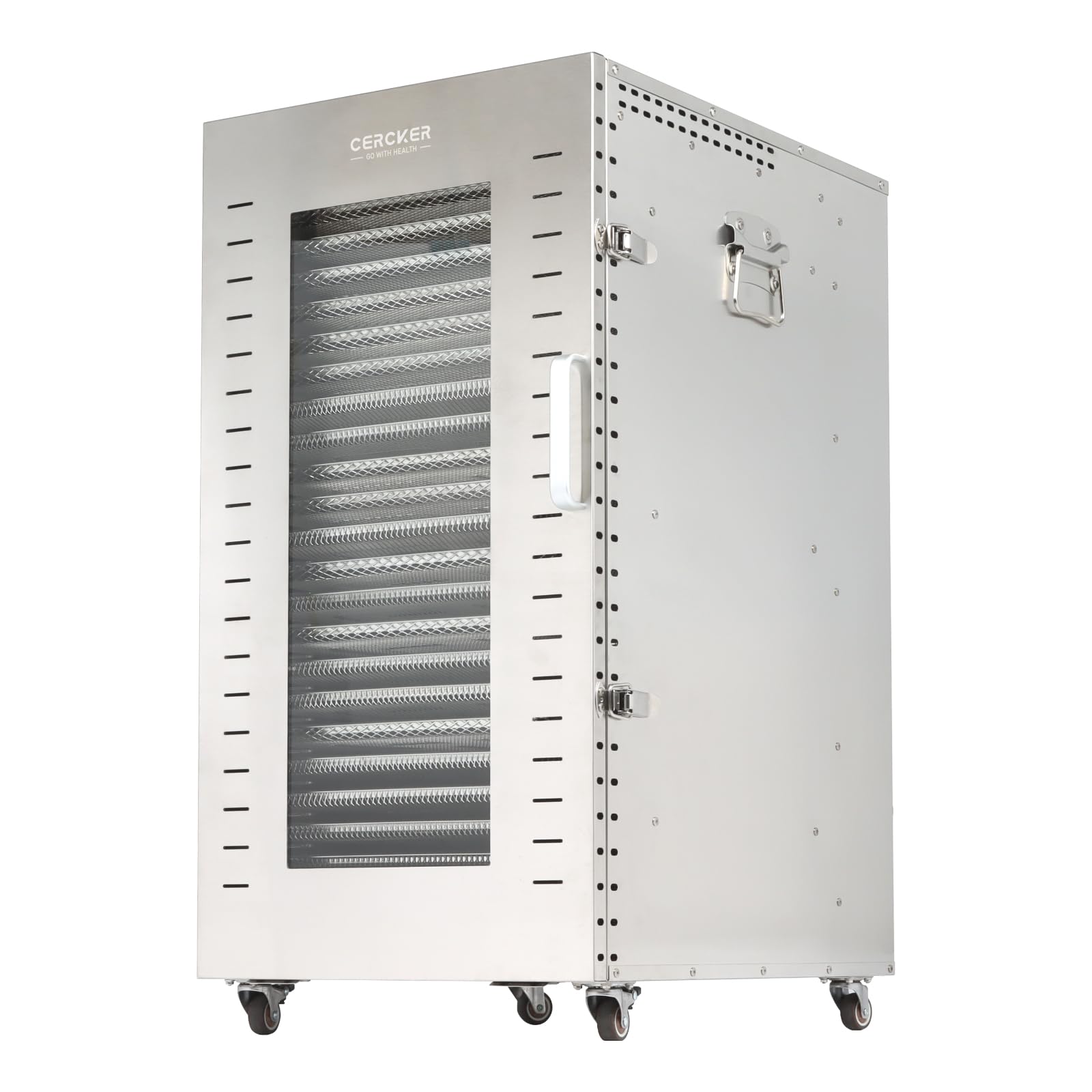 Photo 1 of Cercker Commercial Food-Dehydrator Machine 22 Trays,Twin 110V Plugs Industrial-Dehydrator Commercial Meat Dryer 2500W Extra Large Capacity 37.5ft² Beef Jerky Maker, Food-Dryer Machine for Fruit