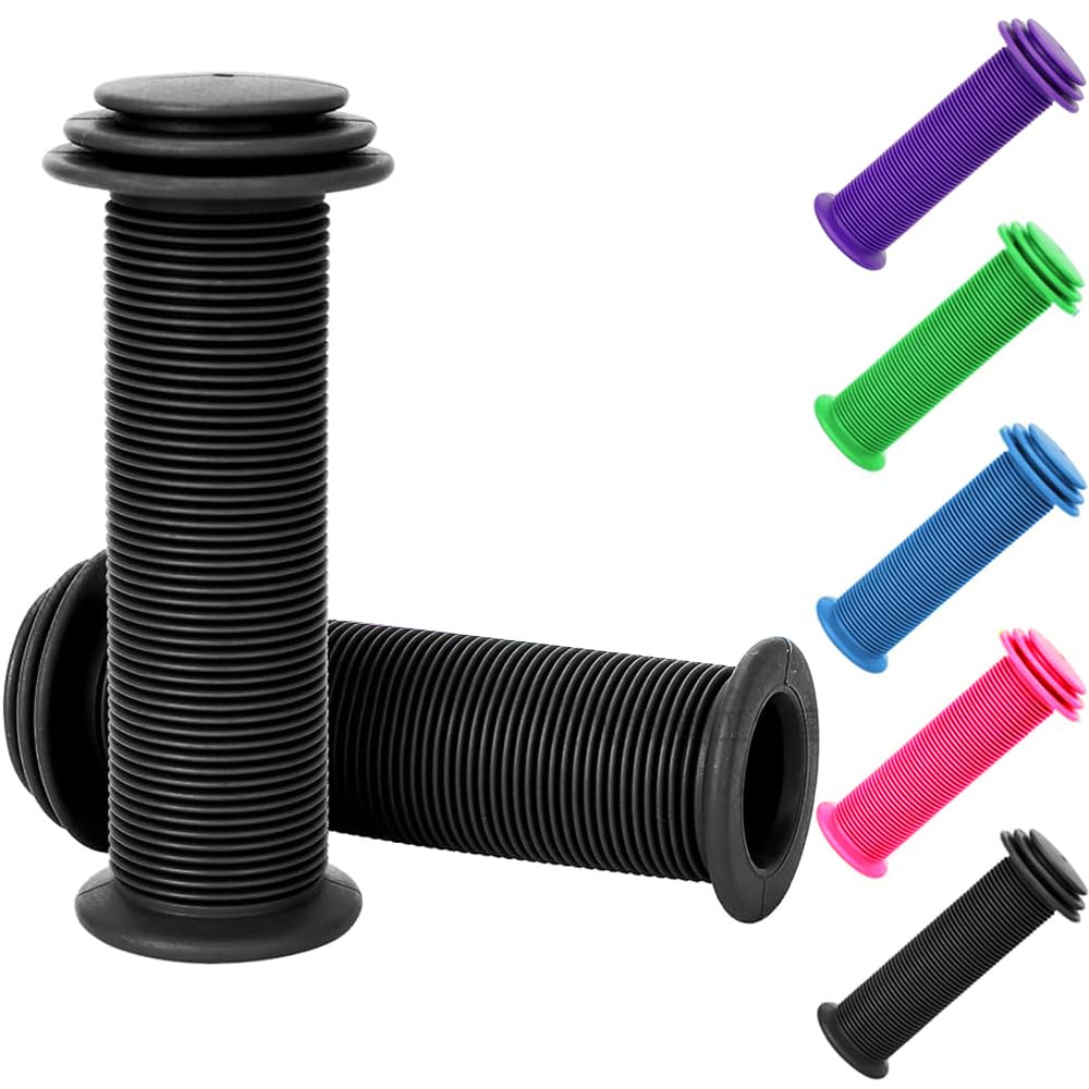 2 Pairs Non-Slip Bike Handlebar Grips - Universal Rubber Grips For Mountain, Road & City Bikes
