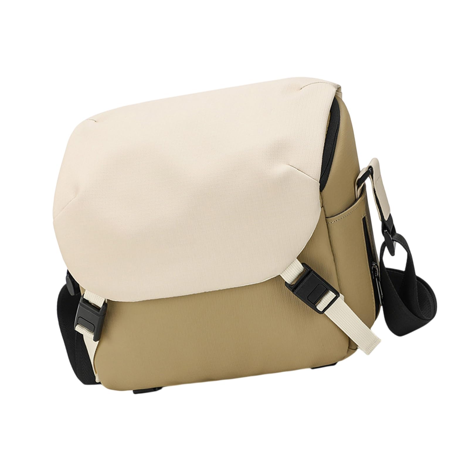 Funda de hombro para cámara con compartimentos protectores y espaciosa bolsa cruzada ajustable interior de tela para cámara universitaria