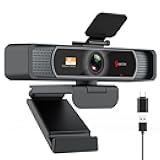 Angetube Wide Angle 4K Webcam for PC - 120° FOV, PDAF Autofocus, 2 Noise-Cancelling Mics, 1080P@60FPS, Auto Light Correction, USB-A/C, Privacy Cover, Video Conference Camera for Mac Laptop and Desktop