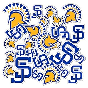 San Jose State University Sticker SJSU Spartans Stickers Vinyl Decals Laptop Water Bottle Car Scrapbook T1 (Type 1-1)