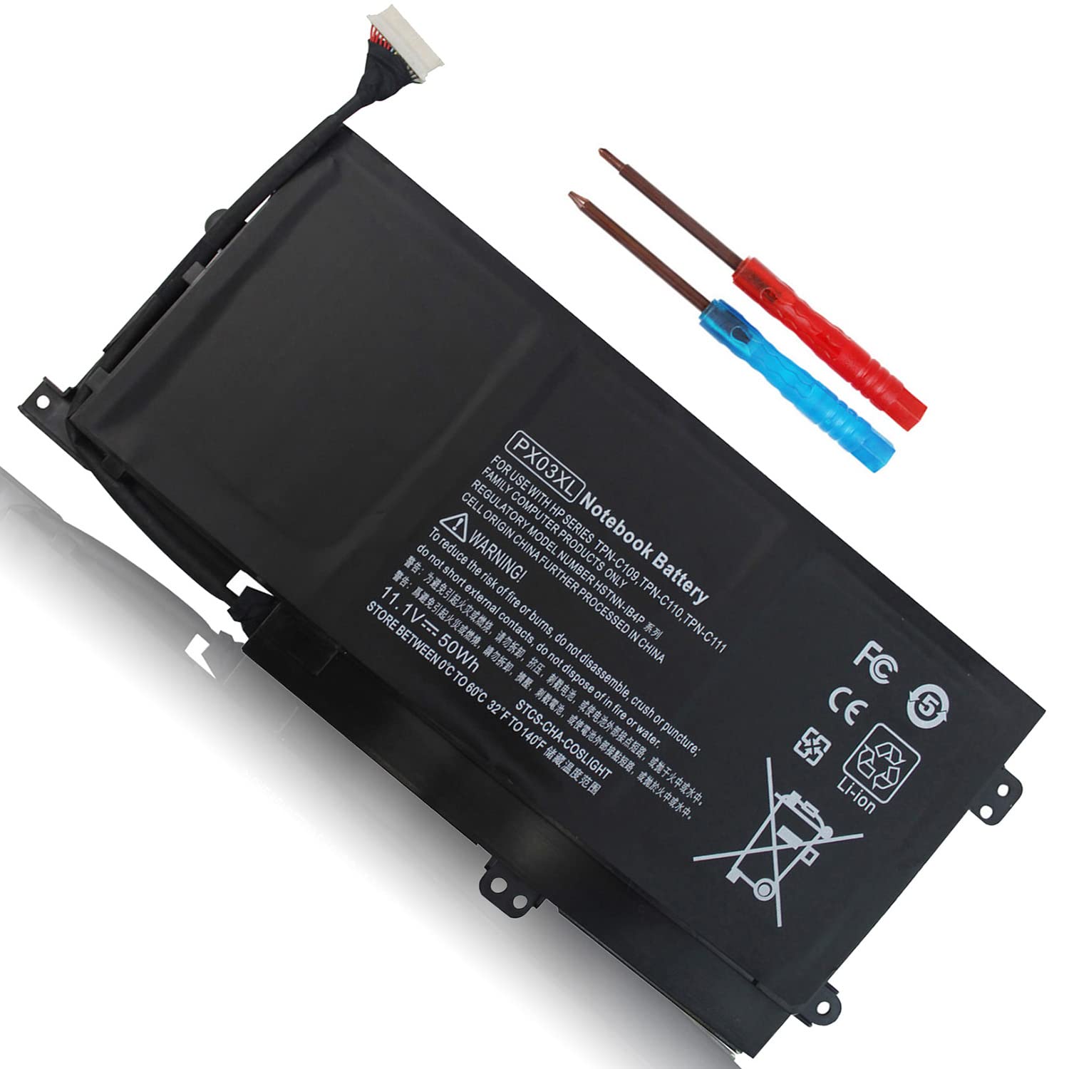 DTK Batteria Per HP ENVY 14 E Touchsmart, 4250mAh, 11.4V, Sostituzione Per PX03XL E HSTNN-DB4P