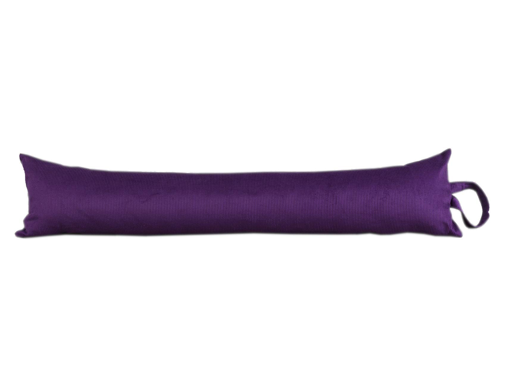 Classic Home Store Draught Excluder Cord Door Corduroy Cotton Cold Draft Stopper 3ft (Purple) โ image 1