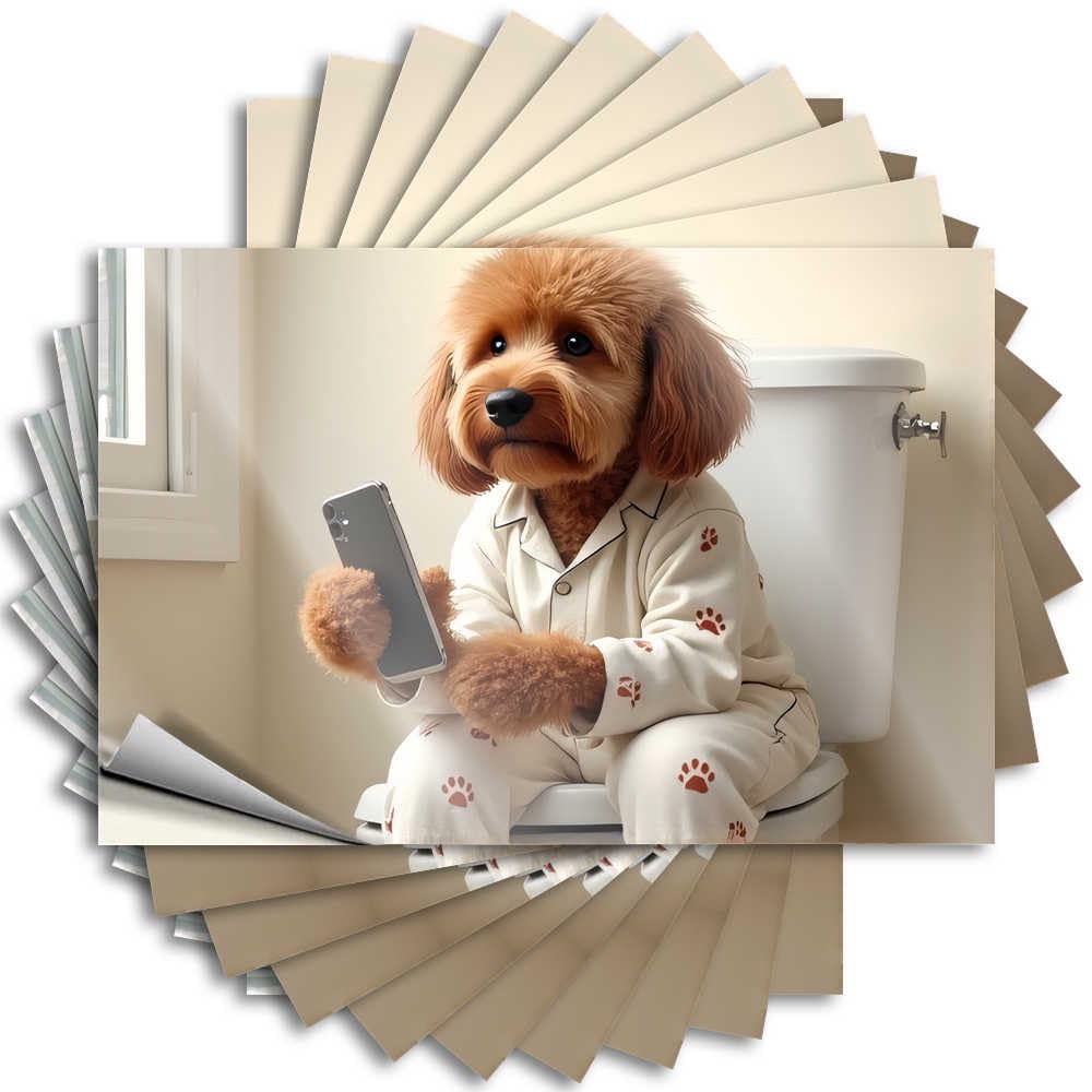 Abipuir - Paw Print Dog Toolbox Stickers - 10 Unsuitable Motorcycle Helmet Stickers (12 x 18 cm)