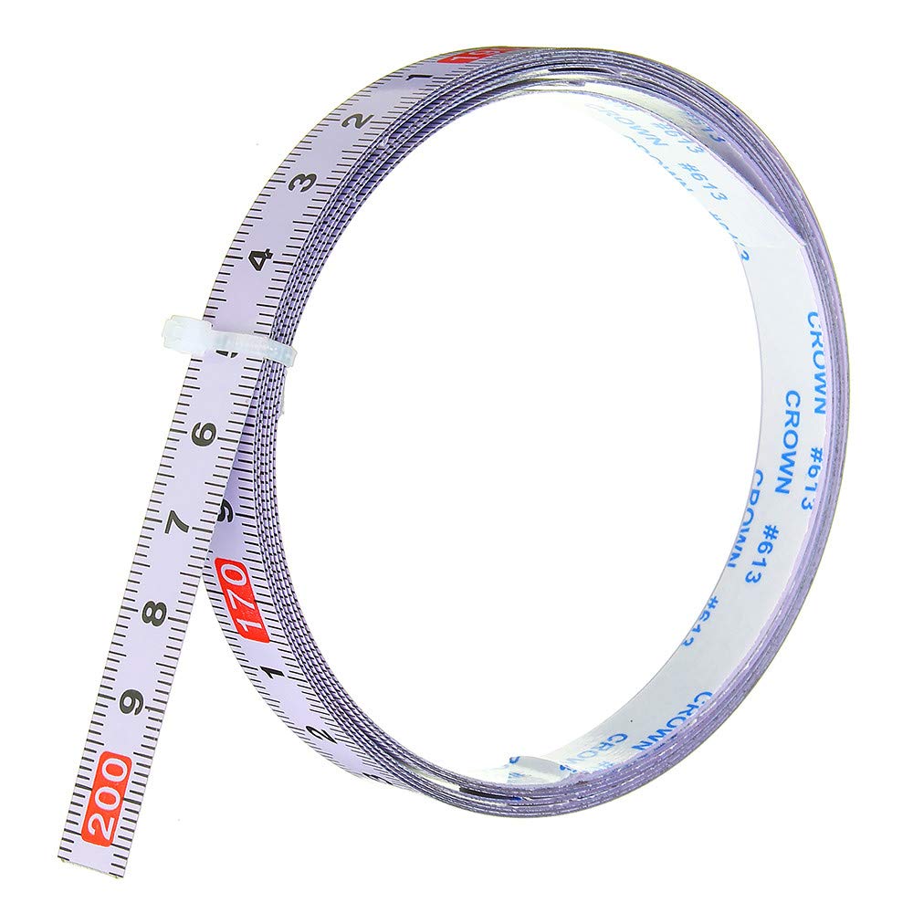 Nastro Metrico Adesivo In Acciaio Inox - Scala Metrica 0-2m - Autoadesivo Per Banchi Da Lavoro - Argento - Foto 10