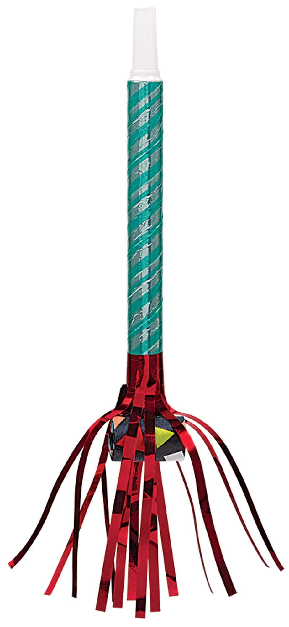 Amscan 332409 Metallic Teal Foil Blowouts with Fringe-12pc