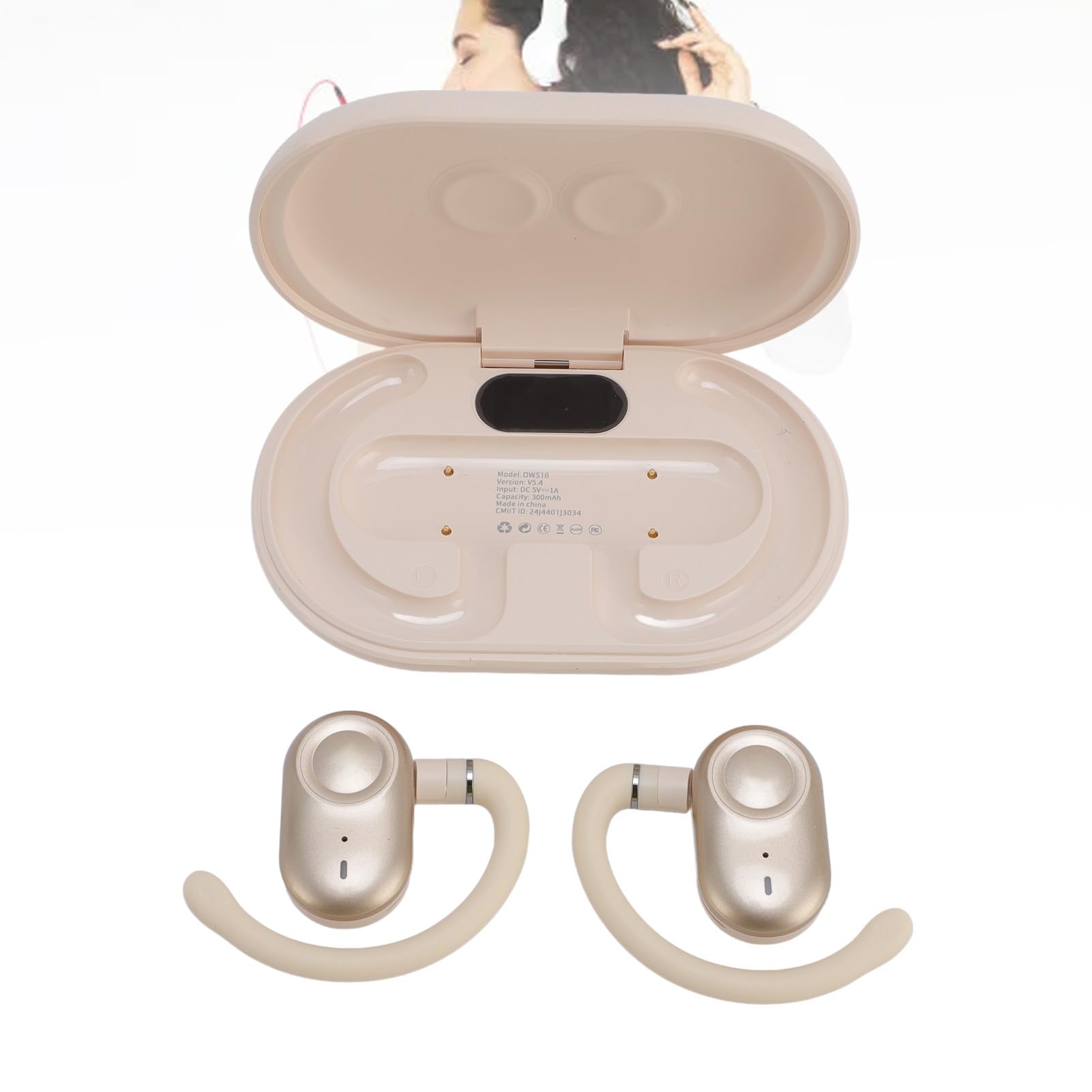 Auricolari Traduttore Bluetooth Suono HD 144 Lingue Auricolari di Traduzione Riduzione del Rumore per Viaggiatori Materiale ABS 2 Pezzi Scena applicabile: Professionisti (Nuda)