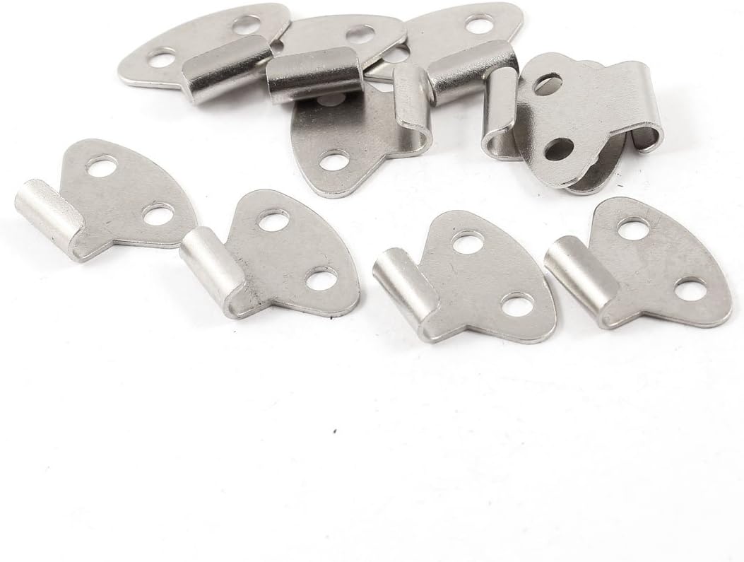 Sourcingmap 10 Pcs Stainless Steel Strike Plate 2.7cm Long for Toggle Draw Latch