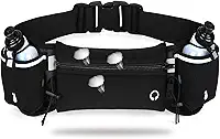 Bolsa esportiva,Cinto de Hidratação para Corrida com 2 Garrafas,Cinto de Corrida de Hidratação Academia,e Porta.Você pode segurar itens pequenos,como telefones celulares,cartões de crédito.