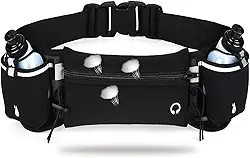 Bolsa esportiva,Cinto de Hidratação para Corrida com 2 Garrafas,Cinto de Corrida de Hidratação Academia,e Porta.Você pode segurar itens pequenos,como telefones celulares,cartões de crédito.
